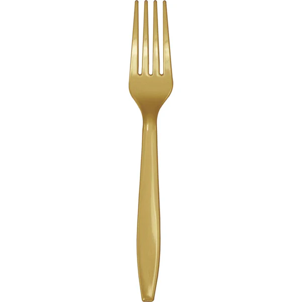 Glittering Gold Premium Plastic Forks