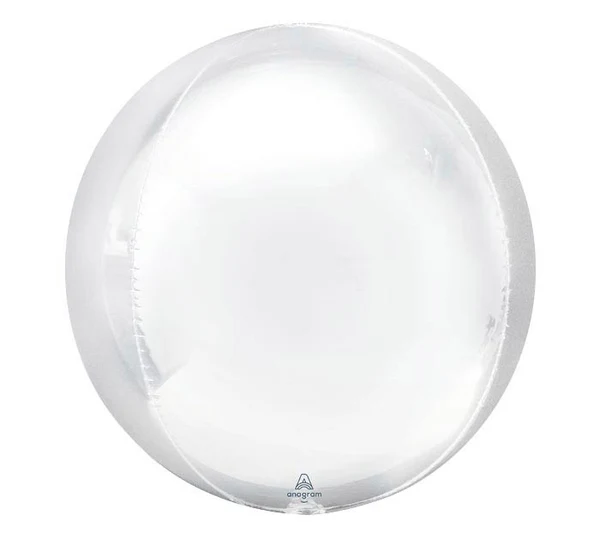 16" SOLID WHITE ORBZ BALLOON