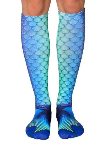 Mermaid Blue Knee-High Socks, Unisex