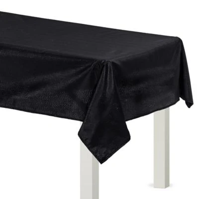 Black Rectangular Tablecloth, 60 X 84 Inches, 1 Count