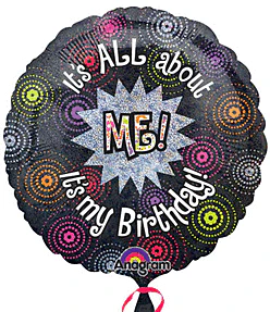 349 18" All About Me Birthday - Holographics