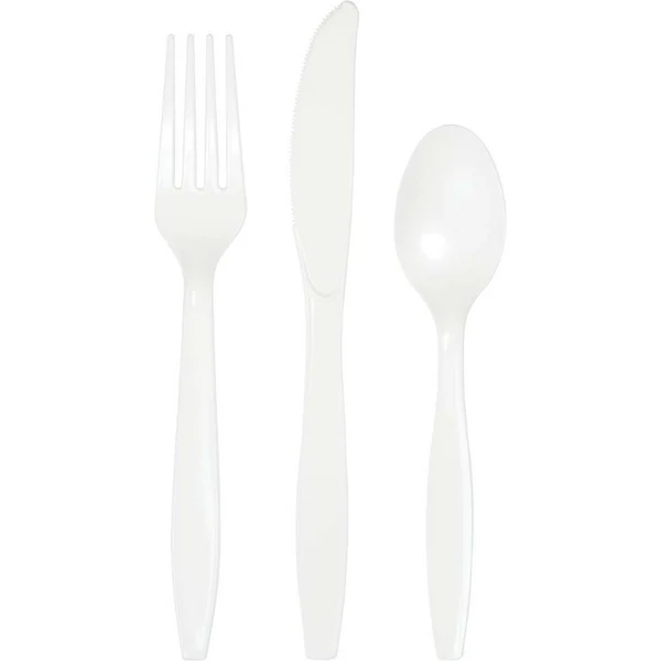 White Assorted Premium Plastic Cutlery