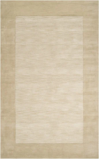 5' x 8' Magical Moments Beige and Tan Hand Carved Area Throw Rug