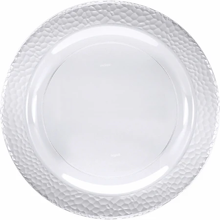 Clear Pebble Plastic Dessert Plates - 10 Count