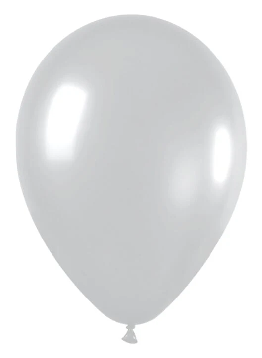 5" Metallic Silver Latex