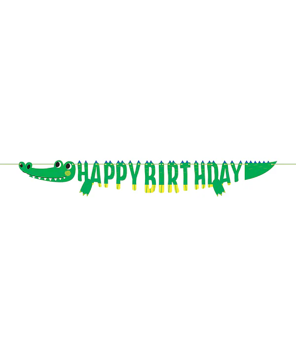 Alligator Happy Birthday Banner