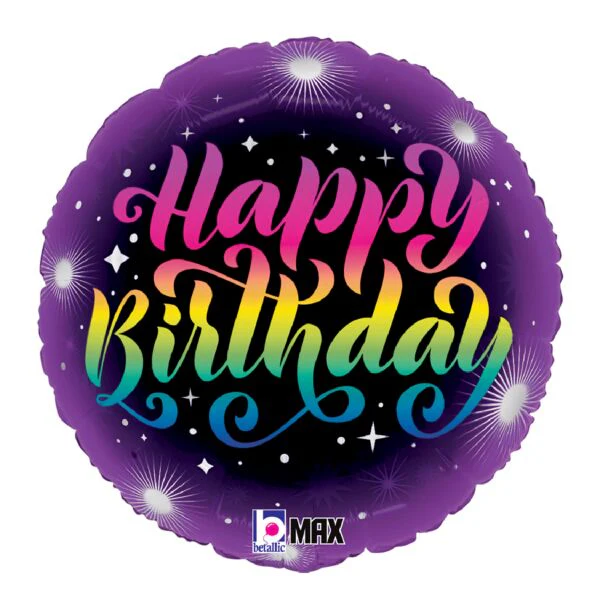 379 18" Neon Birthday Foil Balloon