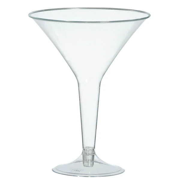 Clear Plastic Martini Glasses - Big Party Pack