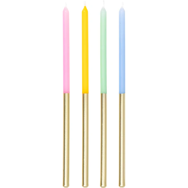 Tall Metallic Candles