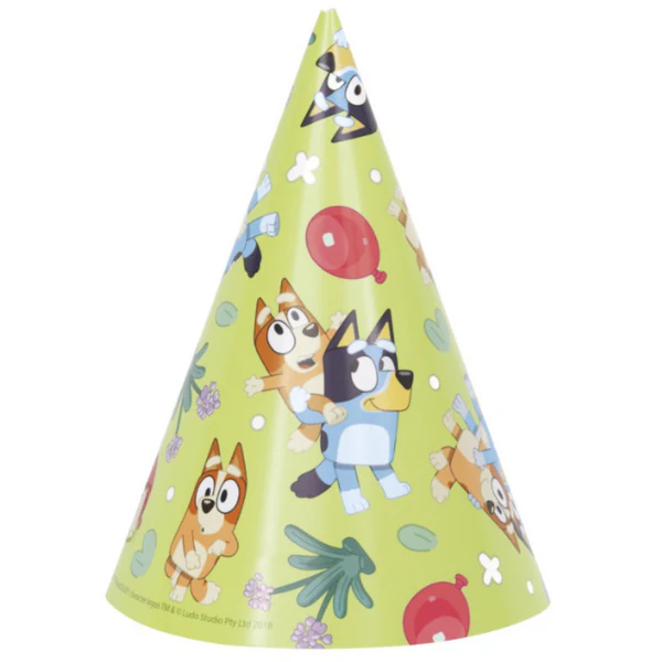 Bluey Party Hats8ct