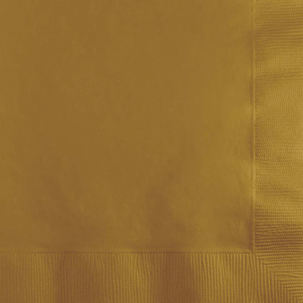 Glittering Gold 2ply Beverage Napkins