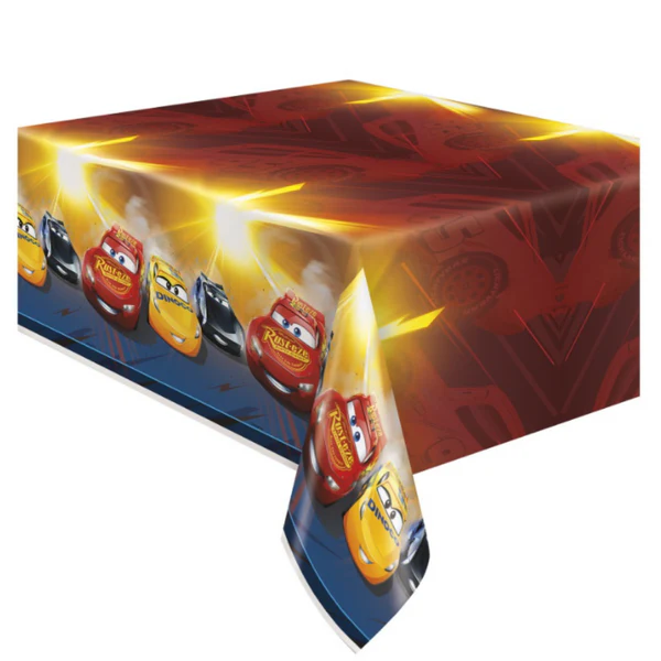Disney Cars 3 Movie Rectangular Plastic Table Cover54" x 84"