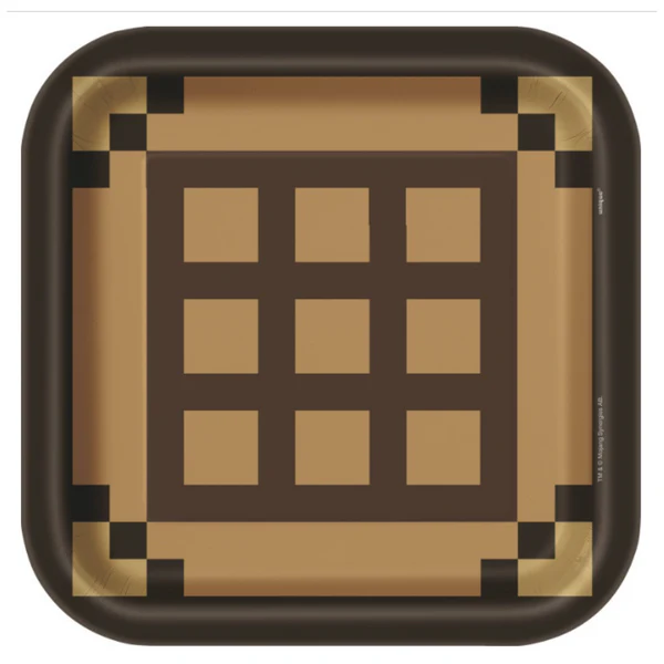 Minecraft Square 9" Dinner Plates8ct