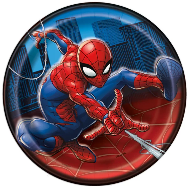 Spider-Man Round 7" Dessert Plates8ct