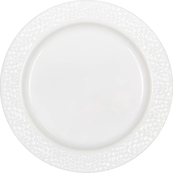 White Pebble Plastic Luncheon Plates