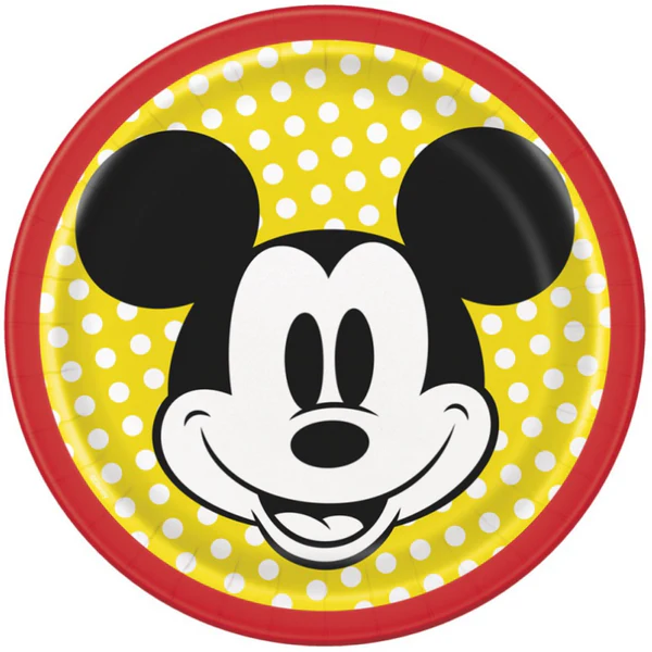 Disney Mickey Mouse Round 7" Dessert Plates8ct