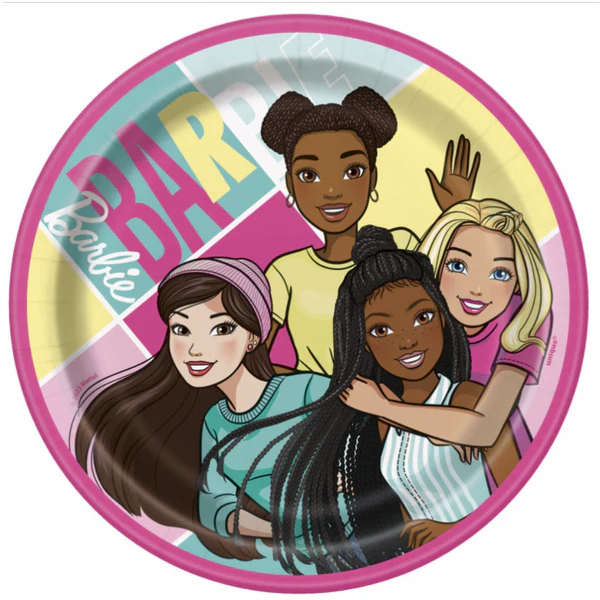 Barbie Round 7" Dessert Plates8ct