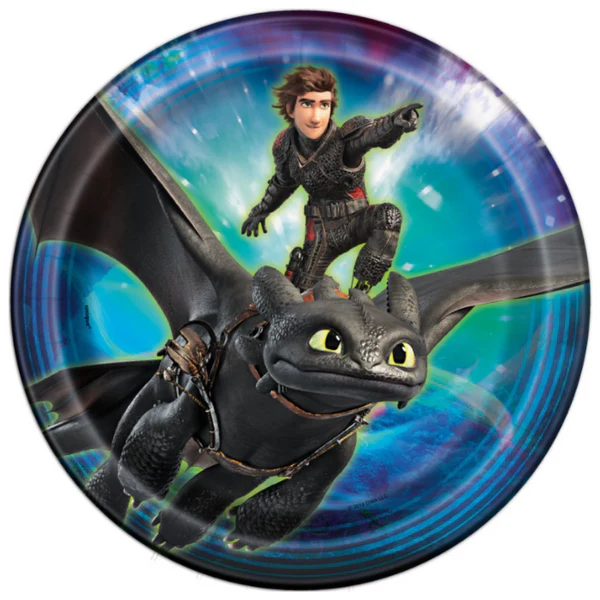 How to Train Your Dragon 3 Round 9" Dinner Plates8ct