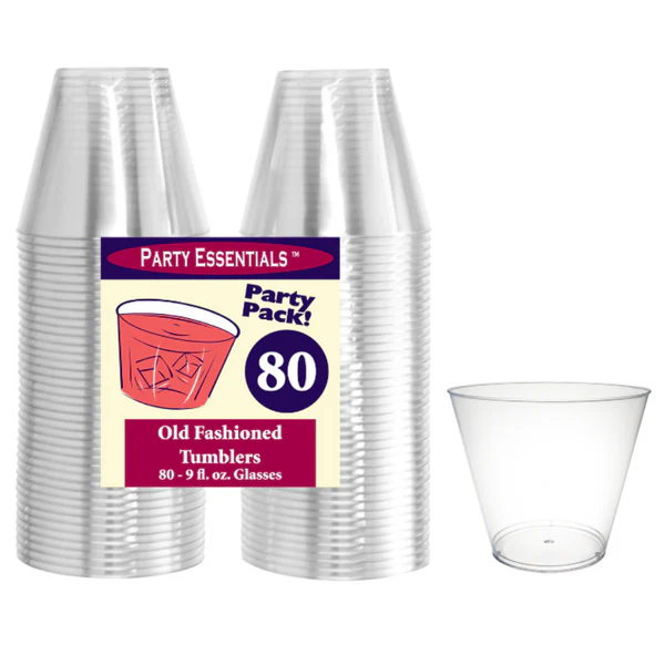 9 OZ. TUMBLERS – CLEAR 80 CT.