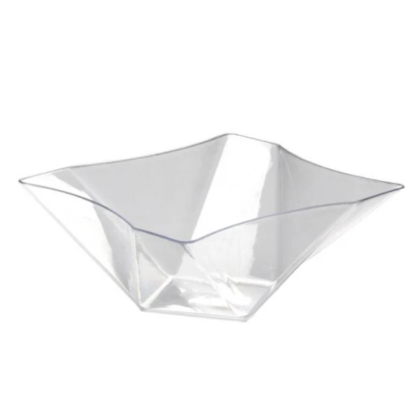161 OZ. TWIST SQUARE SERVING BOWLS – CLEAR