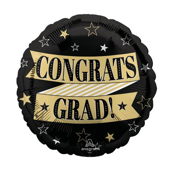 17" GRA CONGRATS TO THE GRAD ROUND HEXL
