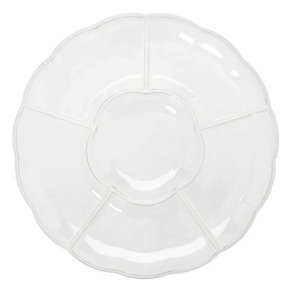 Recyclable, 16" Compartment Tray - Clear