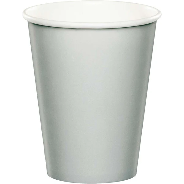 Shimmering Silver 9oz Hot/Cold Cups