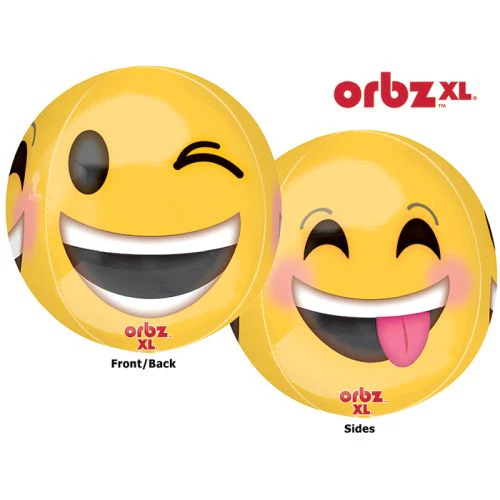 426 Emoji Orbz Balloon, 15 Inches, 1 Count