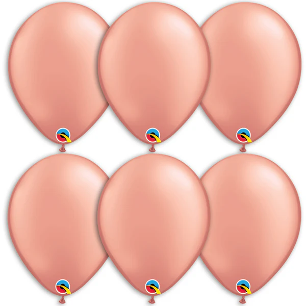 Qualatex - 11 Rose Gold Latex Balloons (100ct)