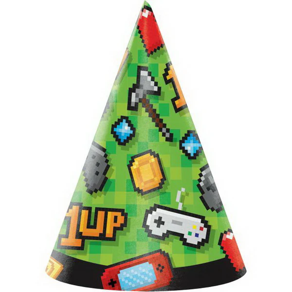 336680 Video Game Party Hats, 8 Count