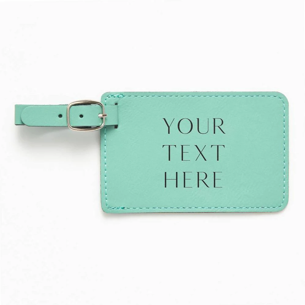 Your Text Here Teal Luggage Tag