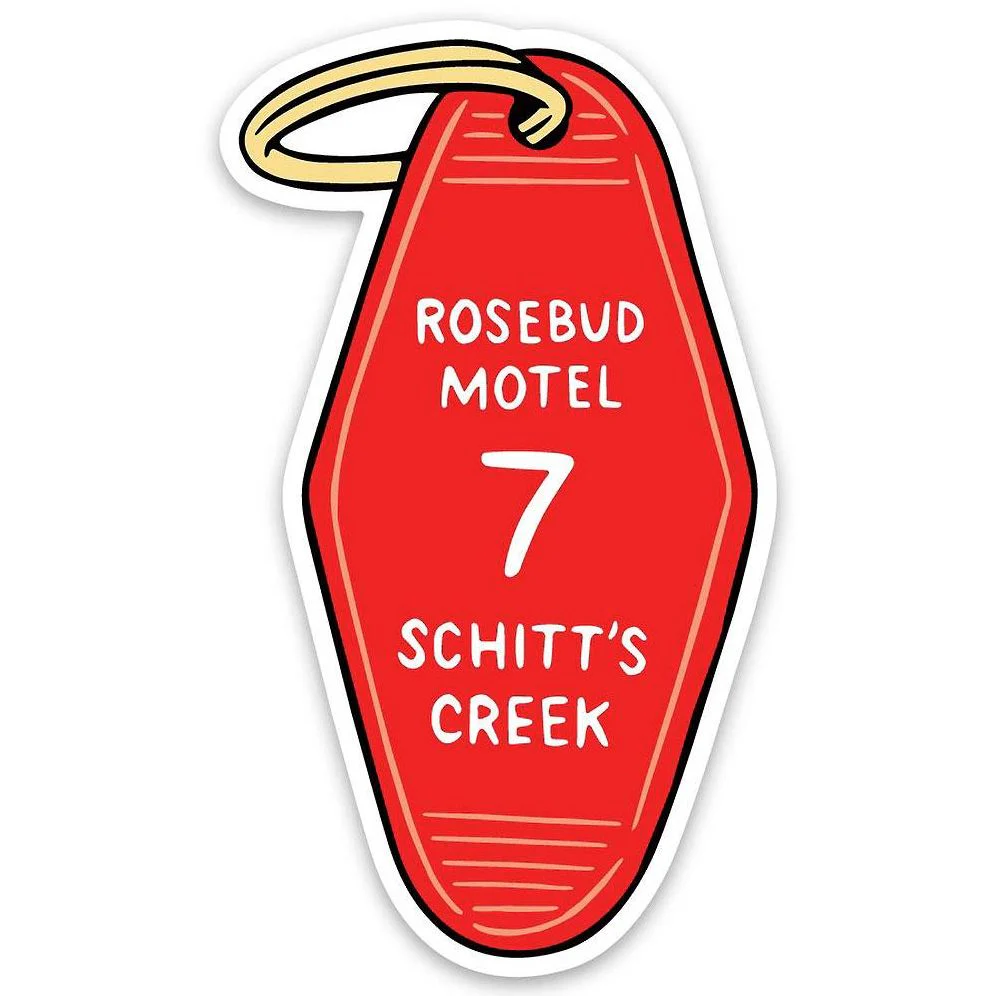 Rosebud Motel Key Vinyl Sticker