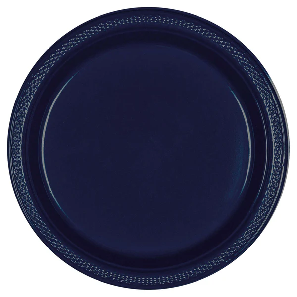 Big Party Pack True Navy Plastic Dinner Plates 50ct