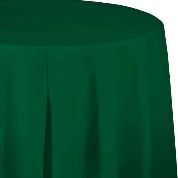 82" Hunter Green Octy Round Table cover