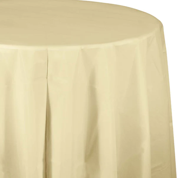 82" Ivory Table cover, Octy Round