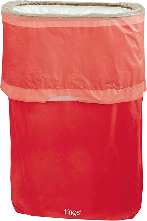 Red Flings Pop-Up Trash Bins