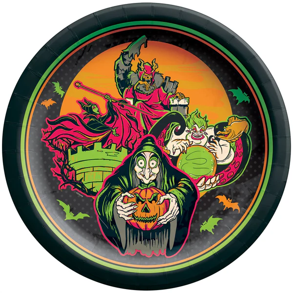 ©Disney Halloween Villains 10" Round Plates