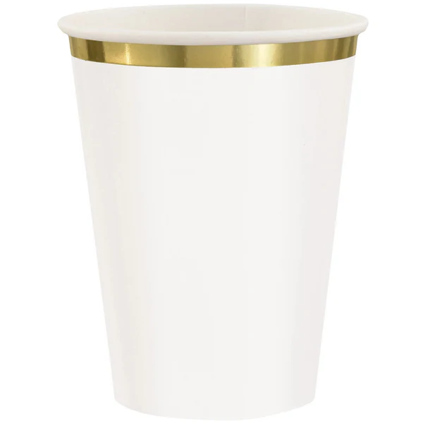 Paper Cup w/hot stamp 12 oz Cup - White