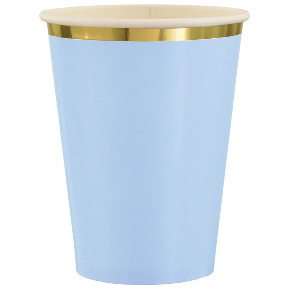 Paper Cup w/hot stamp 12 oz Cup - Ice Blue
