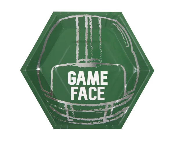 Football Toss Silver Dinner Plates
