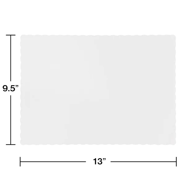 White Placemats 12/50 ct