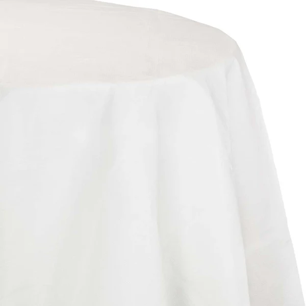 82" White Tablecover, Octy Round
