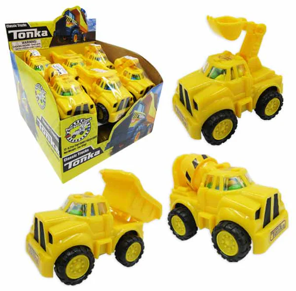 TONKA MIGHTY TRUCKS FILLED WITH CANDY IN DISPLAY