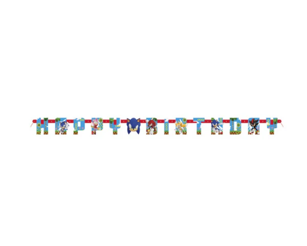 Sonic the Hedgehog "Happy Birthday" Jointed Banner6.25 ft