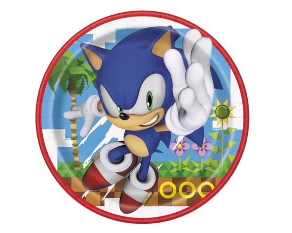 Sonic the Hedgehog Round 9" Dinner Plates8ct