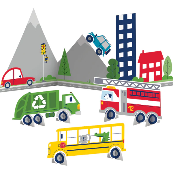 Transportation Time Standup Centerpiece