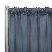 *IFR* 60" Wide Elite Taffeta Drape Panel by Eastern Mills w/ 4"Sewn Rod Pocket - Medium Grey