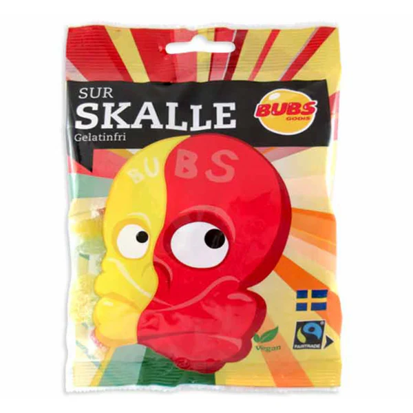 BUBS SOUR SKULLS PEG BAG
