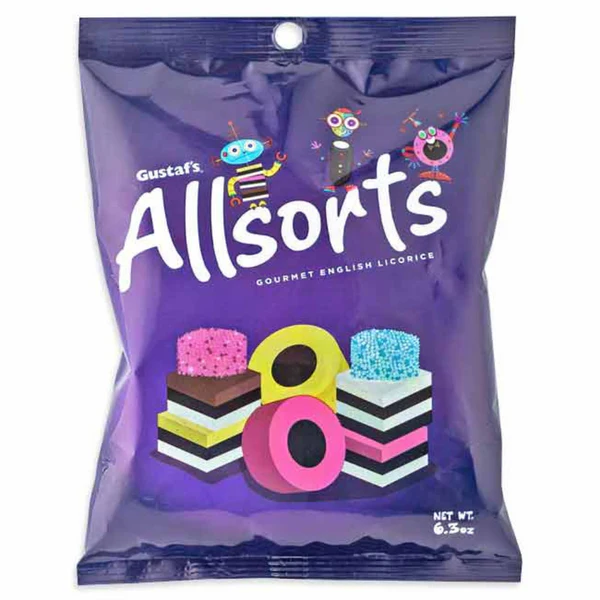 GUSTAFS PEG BAG - LICORICE ALLSORTS