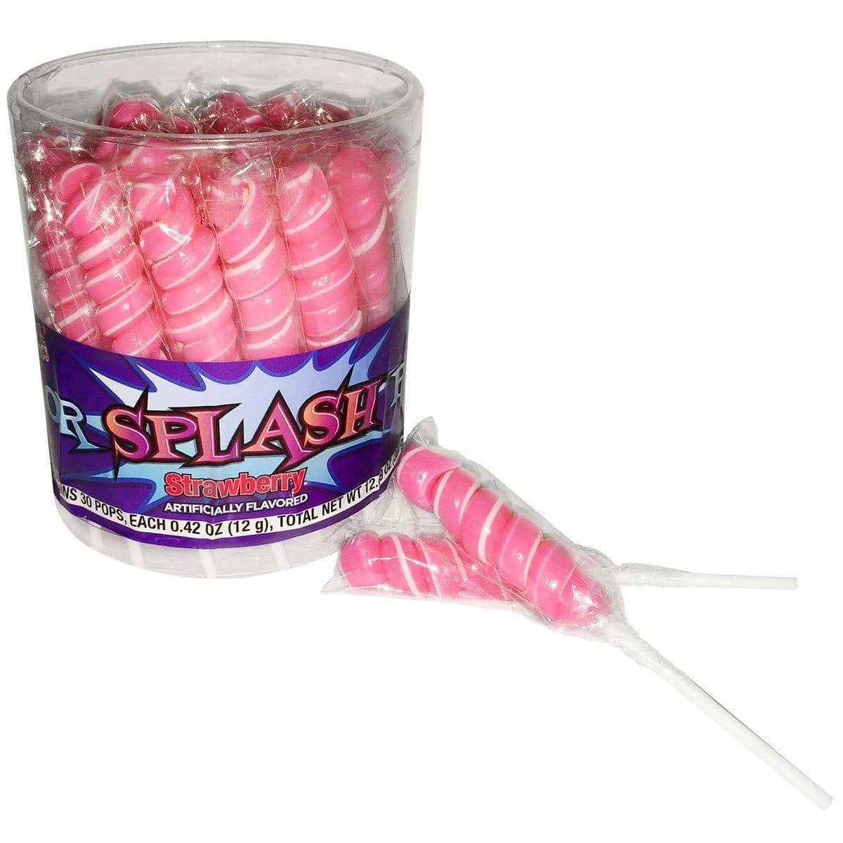 Light Pink Twisty Pops, 30 Count